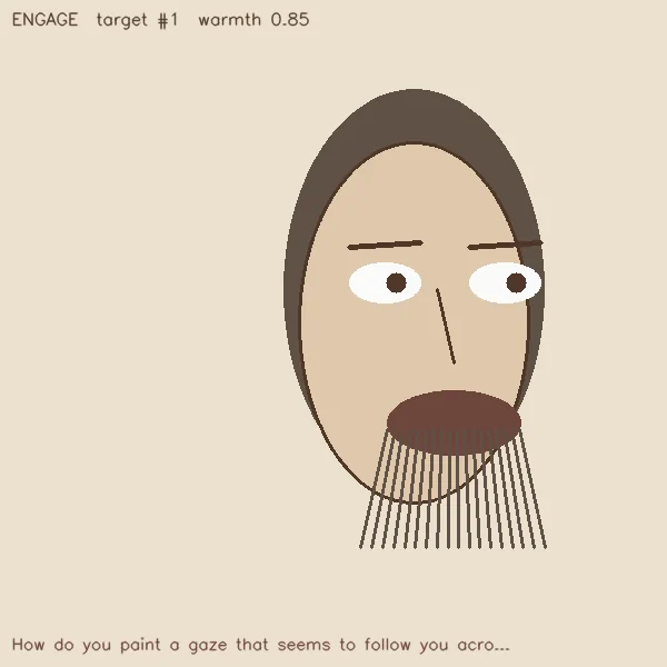 A crude CPU-rendered control preview used to verify the face controls before rendering